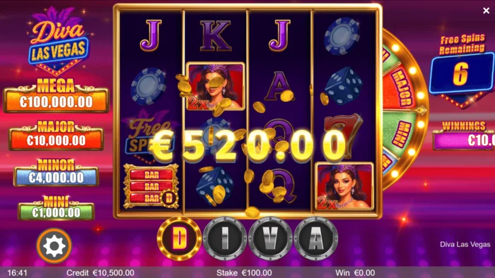 Diva Las Vegas - მომგებიანი კომბინაცია Wild-ებთან ერთად